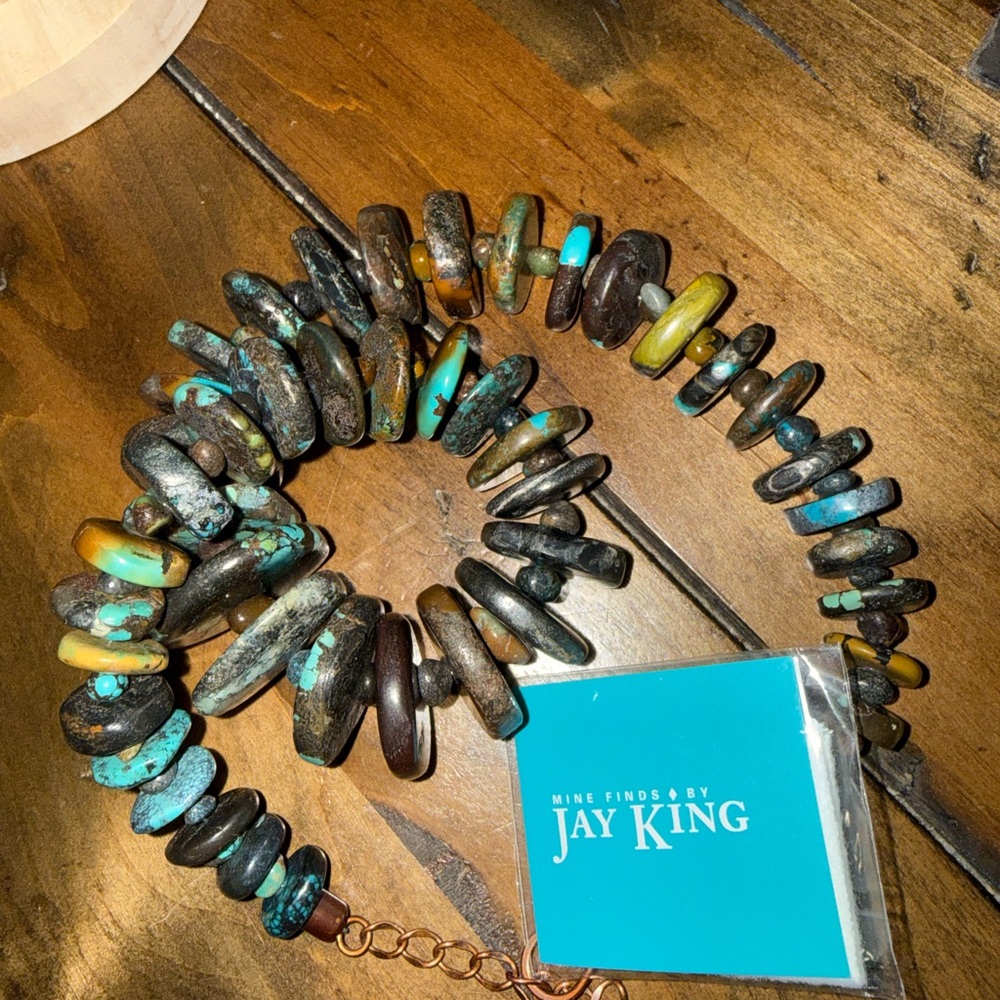 Jay king Handmade Turquoise & Brown Stone Statement Necklace - Women Jewelry - Picture 6 of 6
